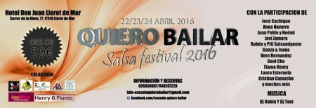 Quiero Bailar Salsa Festival 2016 only 59€