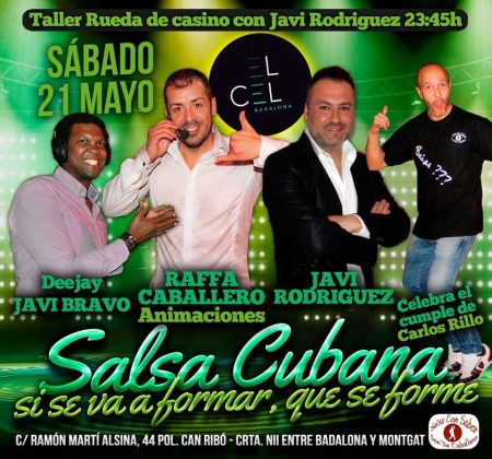 Cuban Salsa Party on Saturday in El Cel Badalona
