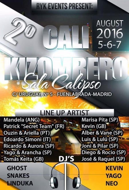 CALI Kizombero 2016 (2ª Edición)