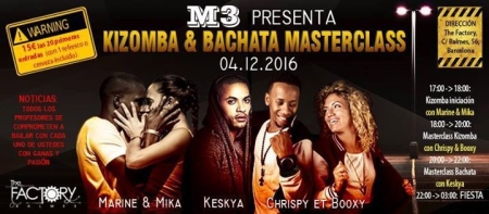 Kizomba & Bachata Masterclass + Fiesta