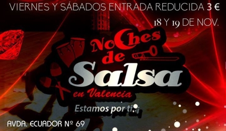 18 y 19 Nov. en Noches De Salsa, entrada Reducida 3€+consumición