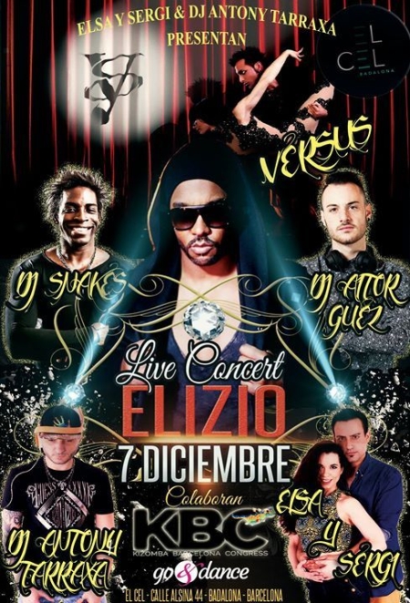 Live Concert Elizio, Kizomba Barcelona 7 December