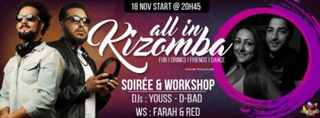 All In Kizomba ☆ DJs Youss•D-Bad☆ WS Urban Kiz : Farah & Red