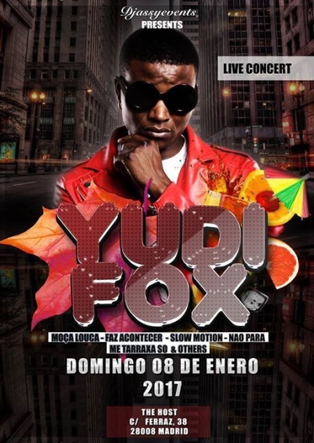 Live Concert Yudi Fox - TheHost KizombaBisú - Sunday 8th January