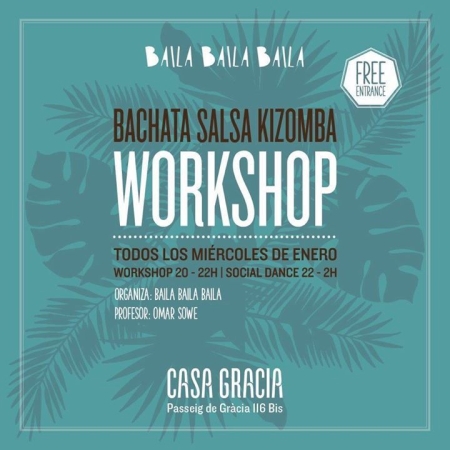 Aprende Bachata, Kizomba y Salsa con taller gratis en Barcelona