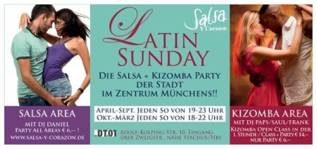 Latin Sunday - Salsa, Bachata Area + Kizomba Area mit DJ Frank