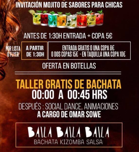 Bachata Friday in Barcelona with free admission