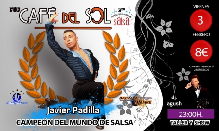 Fiesta en Pub Café del Sol con Javier Padilla (campeón del mundo)