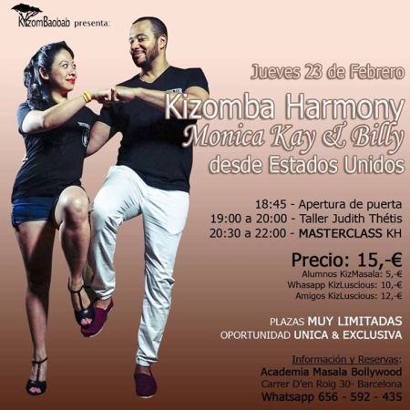 Masterclass Kizomba Harmony (Houston-USA) in Barcelona - Thu 23 Feb