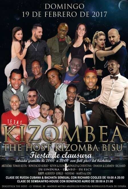 Fiesta de clausura del kizombea Domingo 19 de febrero de 2017