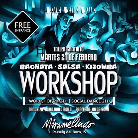 Tuesday Bachata & Kizomba Workshop (El Born) BCN