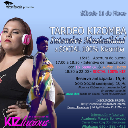 Tardeo Kizomba: Intensive Musicality + Social dance