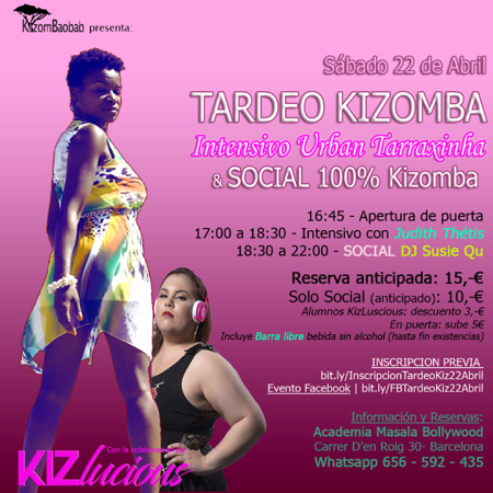 Tardeo Kizomba: Intensivo URBAN Tarraxa + Baile Social