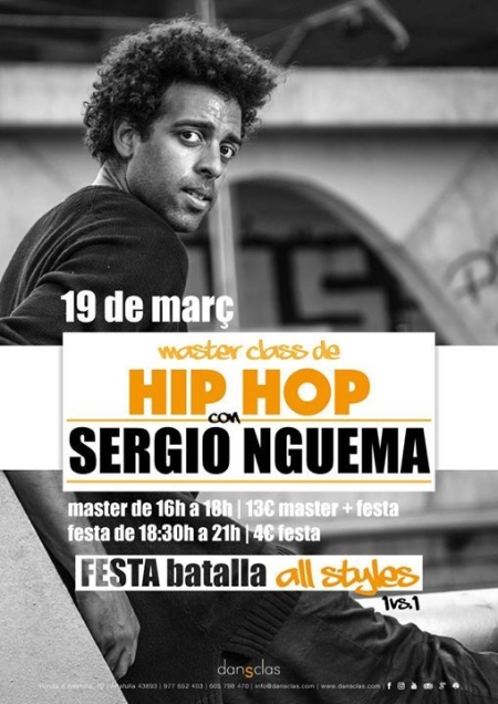 Master class de Hip Hop amb Sergio Nguema + Festa batalla