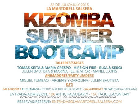 KIZOMBA SUMMER BOOTCAMP 26 JULY LA MARTORELL SALSERA