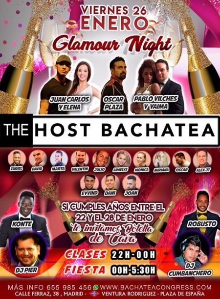  Glamour Night -The Host Bachatea -Viernes 26/01