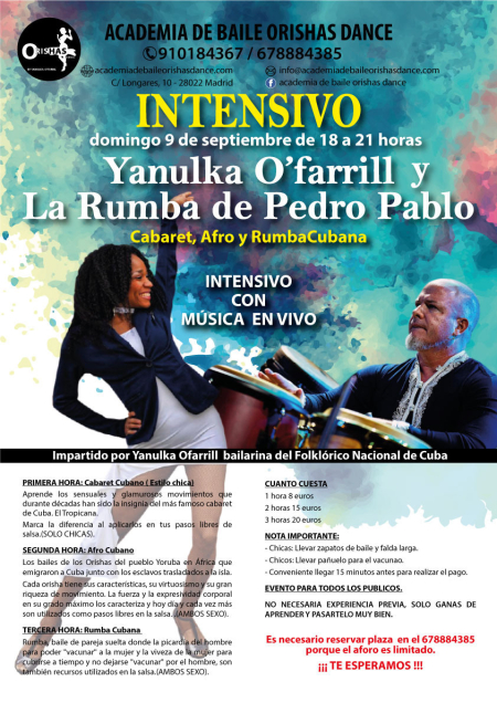 Workshops with yanulka Ofarril and Pedro Pablo's orchesta 