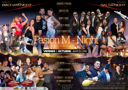 Pasión M Night - Talleres + Fiesta el 5 de Octubre en Barcelona