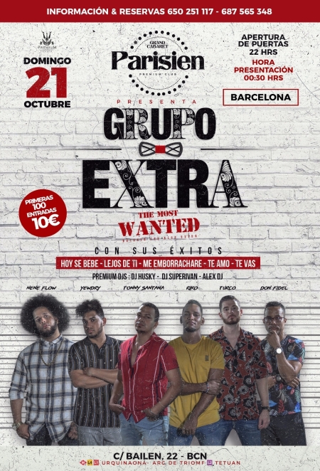 GRUPO EXTRA en concierto Barcelona - Gran Cabaret Parisien - 21 Octubre 2018