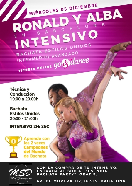 Intensive Bachata with Ronald and Alba - Barcelona, December 5th 2018