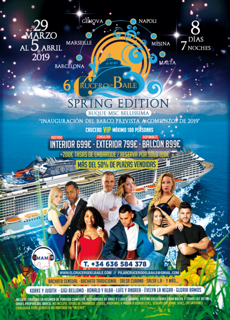 6th Crucero del Baile (Spring Edition) - from 29 of March to 5 April 2019