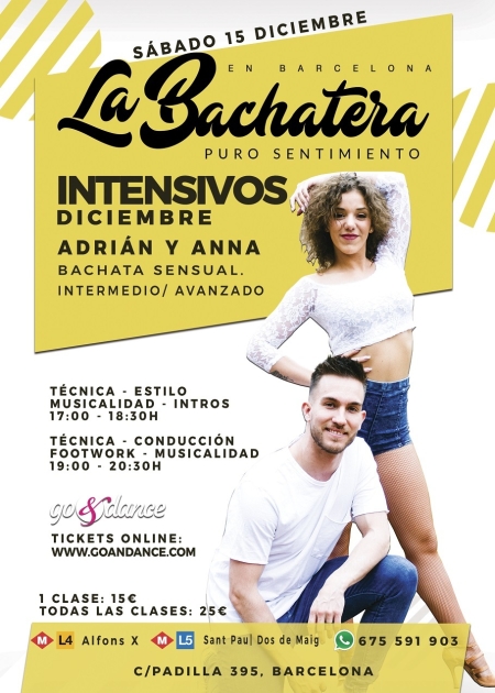 Intensivo Bachata con Adrián y Anna - 15 Diciembre 2018