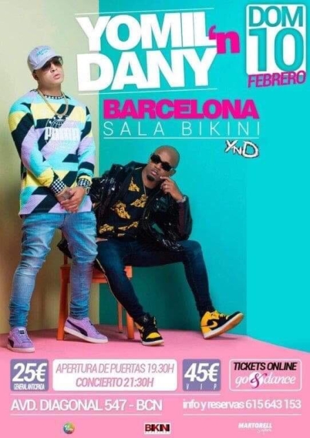 Concierto de Yomil y el Dany en Sala Bikini Barcelona - 10 de Febrero de 2019