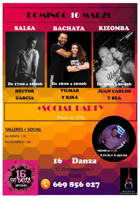 Talleres y baile social SBK en 16enDanza (Torrelavega, Cantabria)