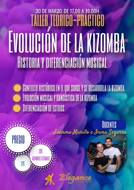 Taller: Evolución de la Kizomba. Historia y diferenciación musical - Academia Elegance (Alicante)