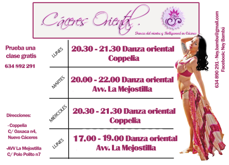 Bellydance classes at Coppelia Cáceres