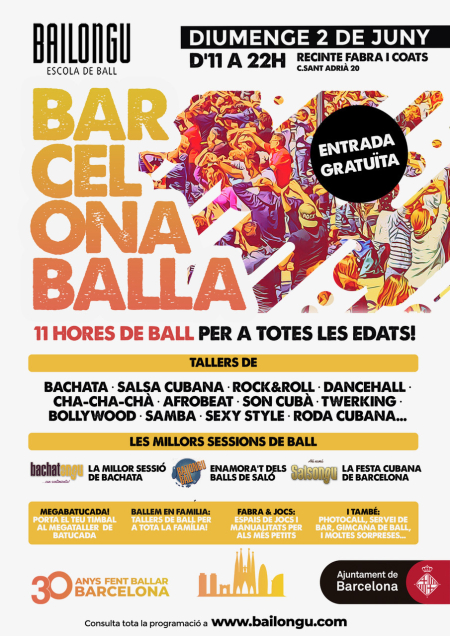 Barcelona Balla - 11 Horas de baile gratis - 2 de Junio 2019