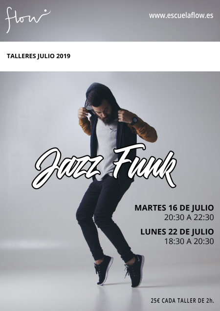 Talleres Jazz Funk en Flow Madrid Julio 2019