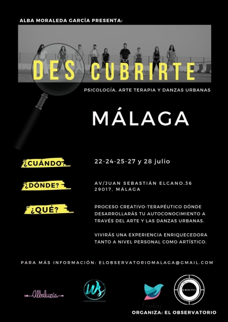 DES-CUBRIRTE Arteterapia y Danza en Málaga - Julio 2019