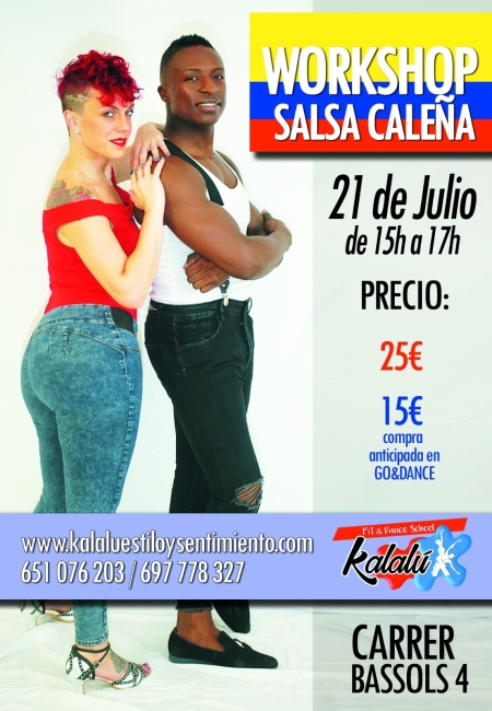 Taller de Salsa Caleña en Kalalú Barcelona - Domingo 21 de Julio 2019