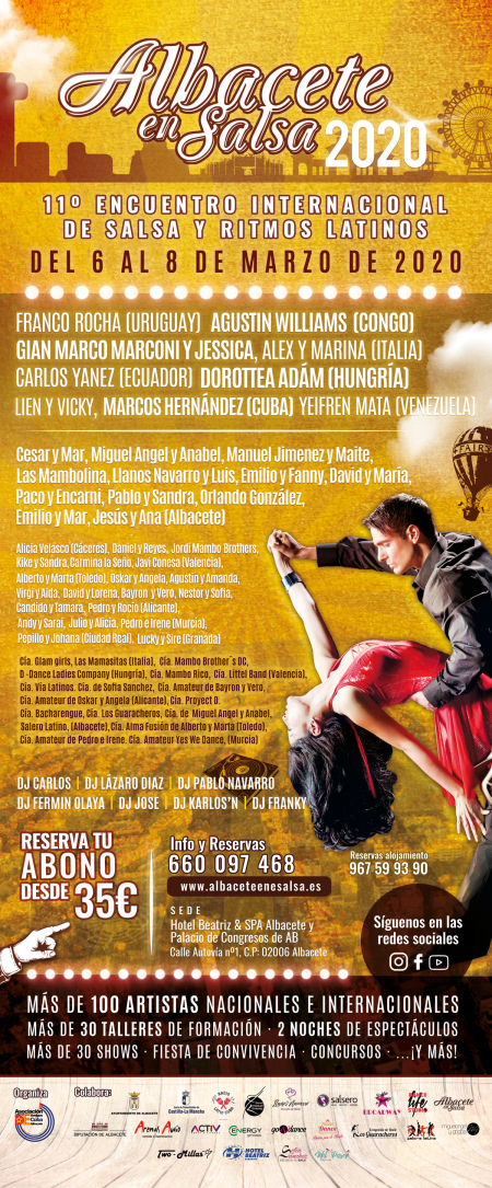 Albacete en Salsa 2020 - Encuentro Internacional de Salsa y Ritmos Latinos (11ª Edición)