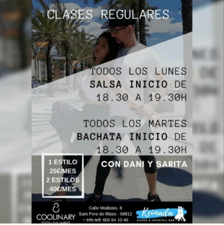 Regular salsa and bachata classes in Keimada - Summer 2019