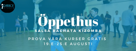 Open House Free trial classes in Salsa Bachata Kizomba in Stockholm August 2019
