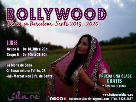 Bollywood classes on Mondays in Barcelona (Sants Neighborhood)