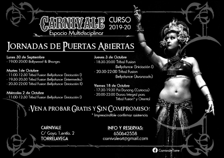 Días de Clases de Baile Gratis en Carnivale - del 30/09 al 18/10 de 2019
