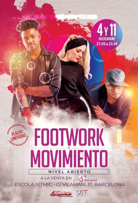 Intensivo Footwork y Movimiento de Bachata en Barcelona - 4 y 11 Diciembre 2019