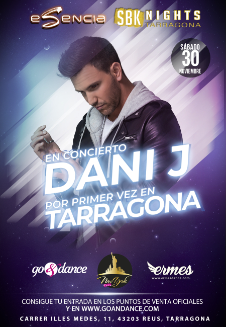 Dani J en concierto Tarragona - Sábado 30 Noviembre 2019