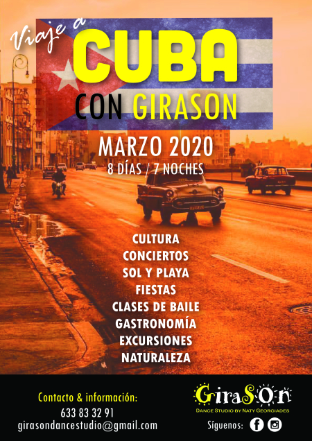 Travel to Cuba with Girason Dance Studio - March 2020