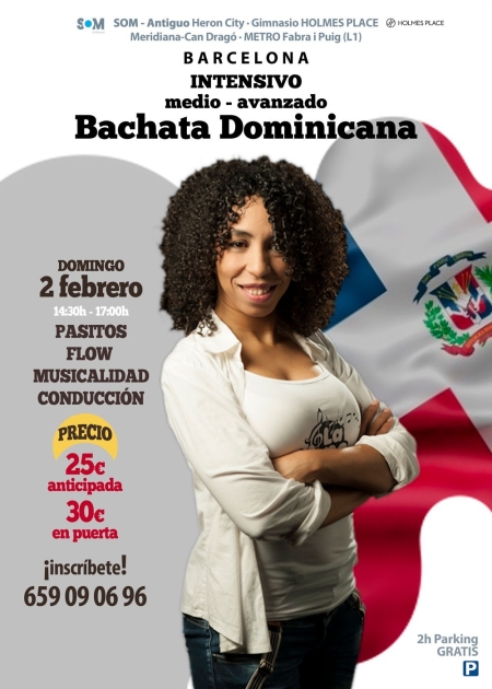 Intensivo de Pasitos + Flow de Bachata Dominicana en Barcelona - 2 Febrero 2020