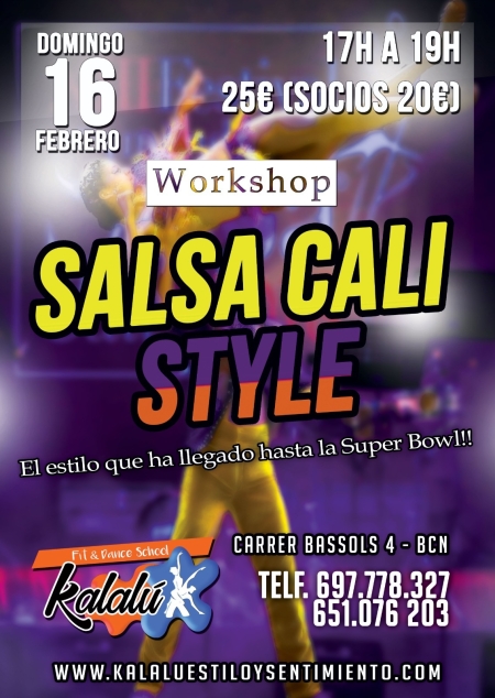 Workshop Salsa Cali Style en Barcelona - Domingo 16 Febrero 2020