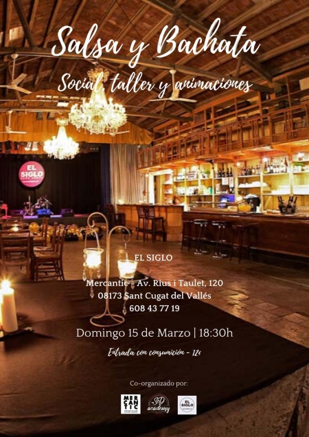 Salsa y Bachata Sant Cugat - Social, Taller y Animaciones - 19 Abril 2020