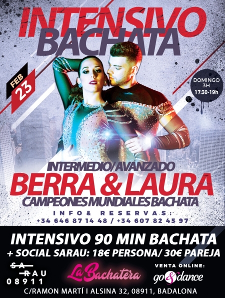 Intensivo Bachata Berra & Laura en Barcelona - 23 Febrero 2020