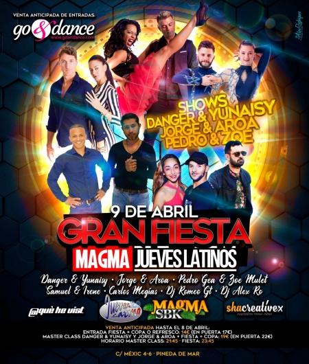 (CANCELADO) GRAN FIESTA Magma Jueves Latinos - 9 Abril 2020