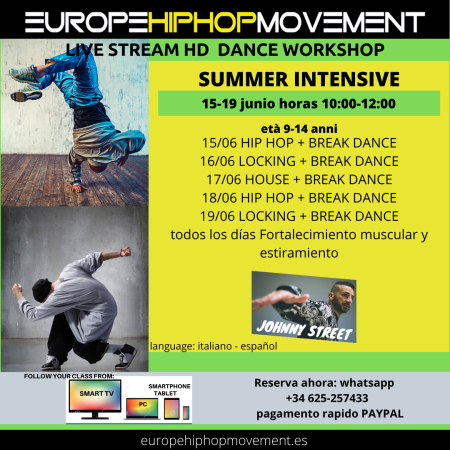 Live Summer Intensive HIP HOP & BREAK DANCE