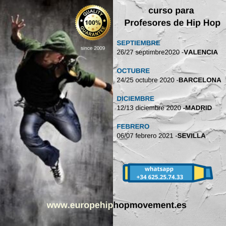 Hip Hop Teacher Training in Valencia