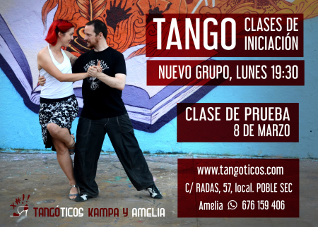 TANGO: beginners classes. NEW GROUP in Barcelona - Spring 2021
